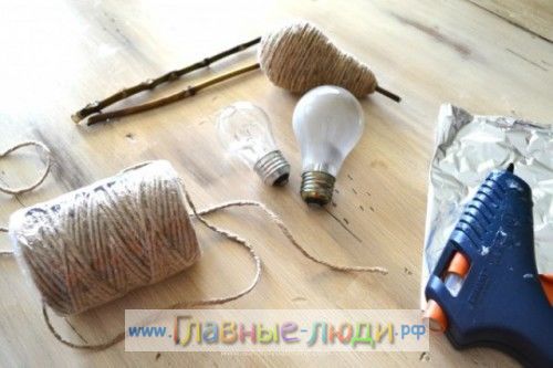 Груша - детская поделка из лампочки, детские поделки из лампочки, простые идеи детских поделок (2)
